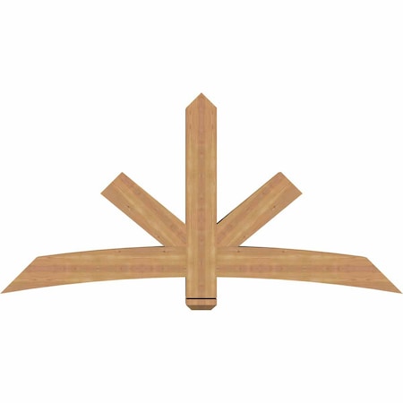 Ekena Millwork Alberta Smooth Timber Gable Bracket, Western Red Cedar, 72"W x 36"H x 5 1/2"D x 5 1/2"F, 12/12 Pitch GBW072X36X0606ALB00SWR